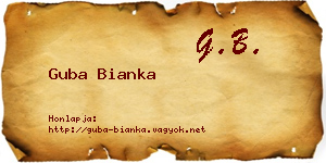 Guba Bianka névjegykártya